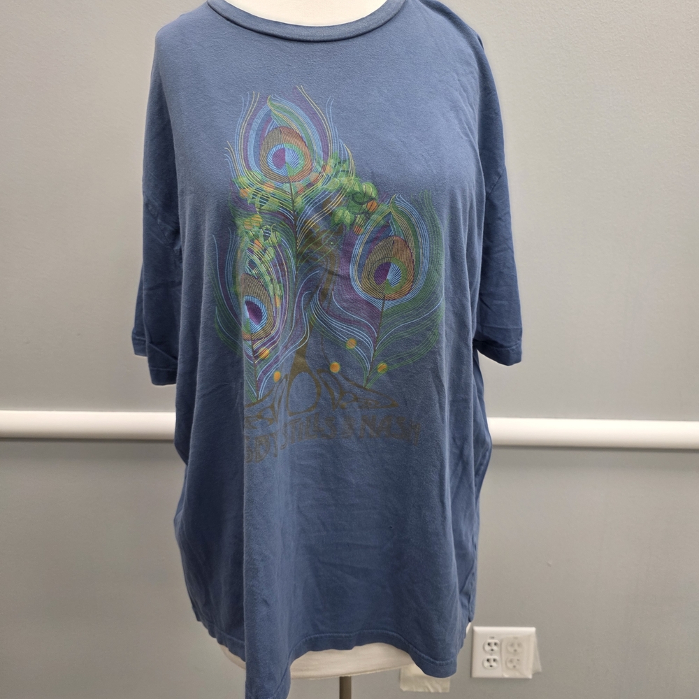 Crosby Stills & Nash Graphic Men's Blue Tee